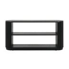 Console Table with Open Shelves and Fluted Wood Veneer
