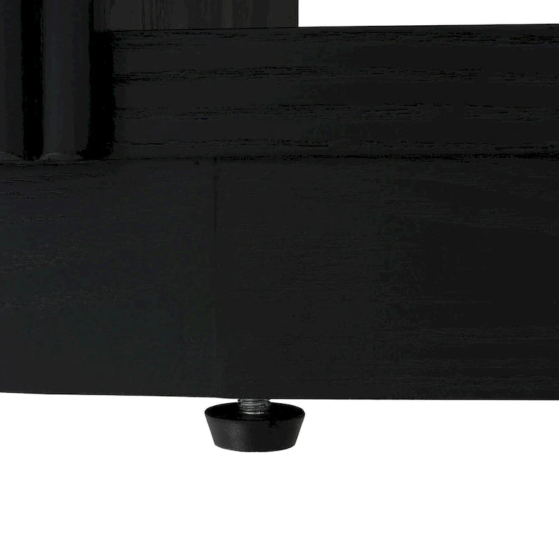 Console Table with Open Shelves and Fluted Wood Veneer