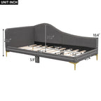 Upholstered Daybed with Guardrail and Headboard