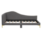 Upholstered Daybed with Guardrail and Headboard