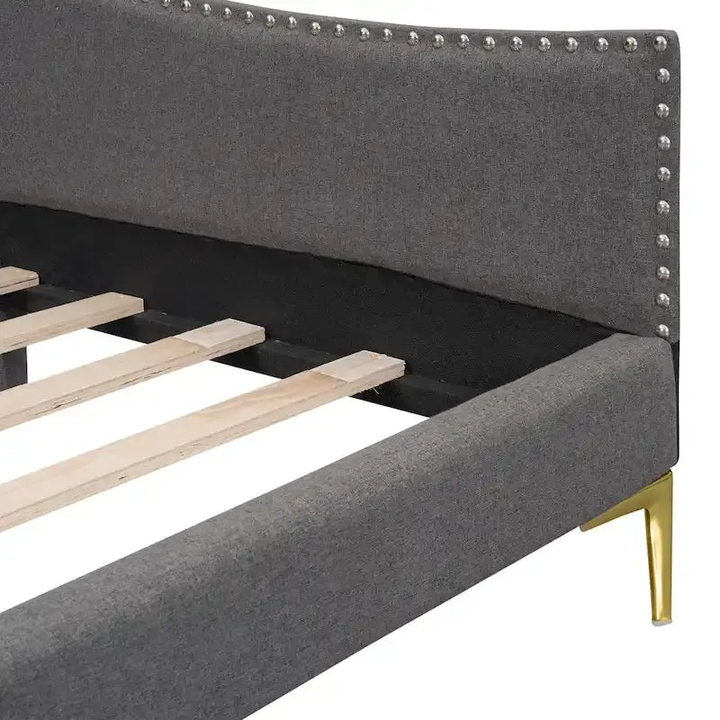 Upholstered Daybed with Guardrail and Headboard