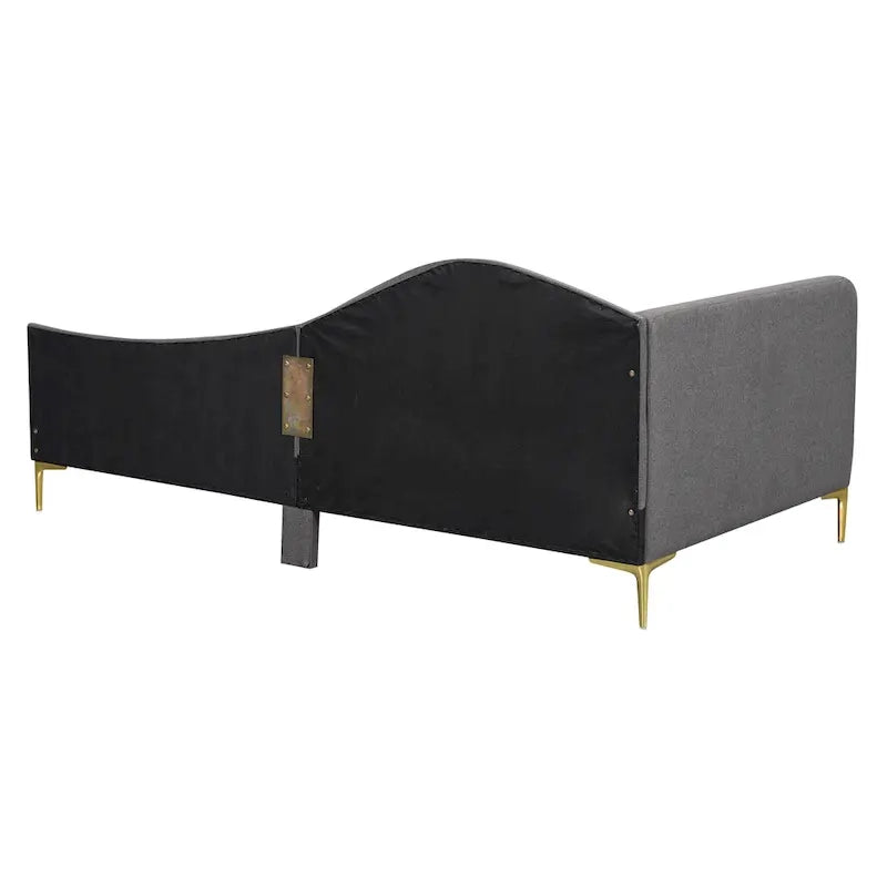 Upholstered Daybed with Guardrail and Headboard