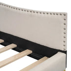 Upholstered Daybed with Guardrail and Headboard