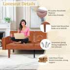 68 in. Twin Size Convertible Sofa Bed with Tufted Split Back and Adjustable Positions, 5 Colors