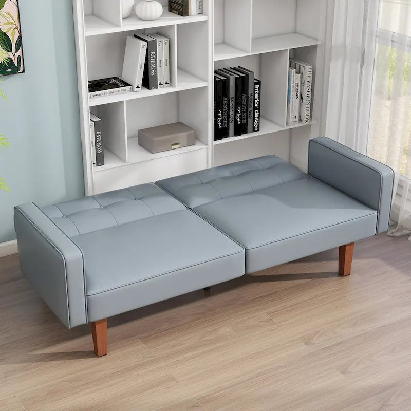 68 in. Twin Size Convertible Sofa Bed with Tufted Split Back and Adjustable Positions, 5 Colors