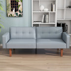 68 in. Twin Size Convertible Sofa Bed with Tufted Split Back and Adjustable Positions, 5 Colors