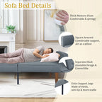 68 in. Twin Size Convertible Sofa Bed with Tufted Split Back and Adjustable Positions, 5 Colors