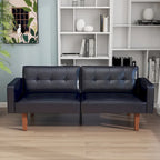 68 in. Twin Size Convertible Sofa Bed with Tufted Split Back and Adjustable Positions, 5 Colors