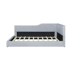 Full Size L-Shaped Daybed with Solid Wood Frame, 500 lbs Weight Capacity