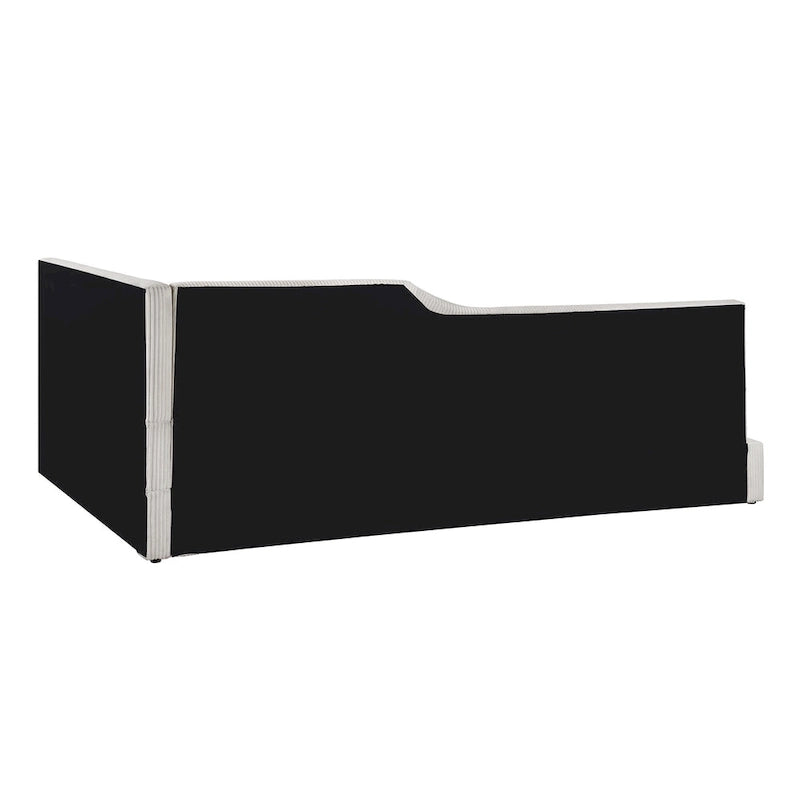 Full Size L-Shaped Daybed with Solid Wood Frame, 500 lbs Weight Capacity