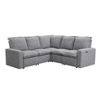L-Shaped 5-Seater Power Recliner Sofa with USB Port