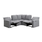 L-Shaped 5-Seater Power Recliner Sofa with USB Port