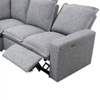 L-Shaped 5-Seater Power Recliner Sofa with USB Port