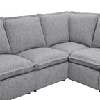 L-Shaped 5-Seater Power Recliner Sofa with USB Port