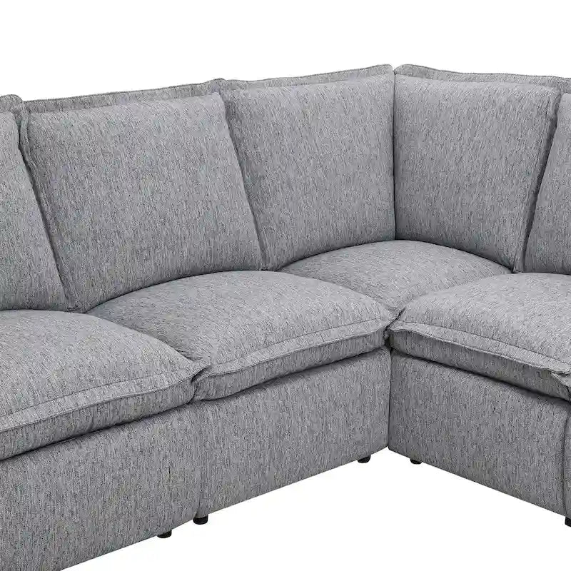 L-Shaped 5-Seater Power Recliner Sofa with USB Port