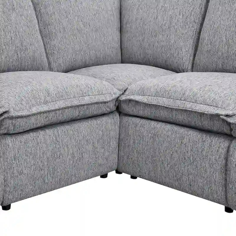 L-Shaped 5-Seater Power Recliner Sofa with USB Port
