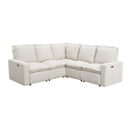 L-Shaped 5-Seater Power Recliner Sofa with USB Port