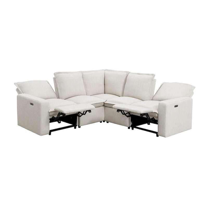 L-Shaped 5-Seater Power Recliner Sofa with USB Port