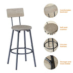 7-Piece Bar Table and Chairs Set with PU Leather Stools