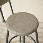 7-Piece Bar Table and Chairs Set with PU Leather Stools