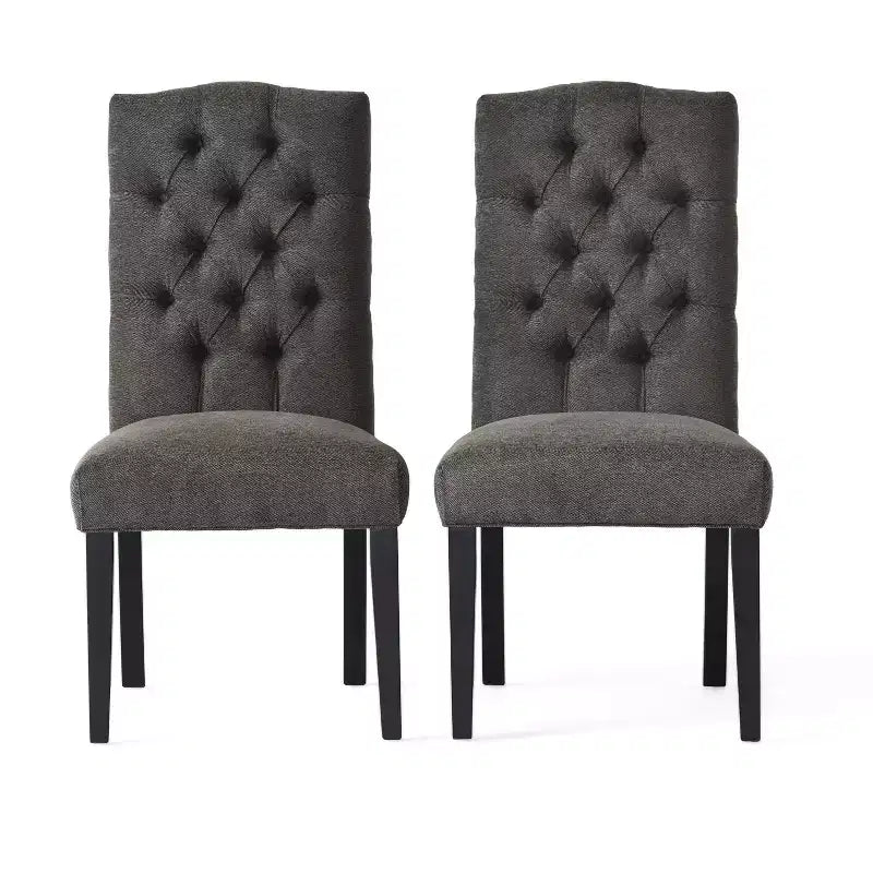 Lot de 2 chaises de salle à manger à dossier en forme de couronne - Christopher Knight Home