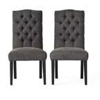 Lot de 2 chaises de salle à manger à dossier en forme de couronne - Christopher Knight Home