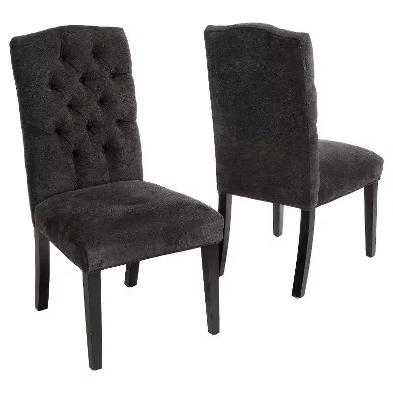 Lot de 2 chaises de salle à manger à dossier en forme de couronne - Christopher Knight Home