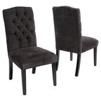 Lot de 2 chaises de salle à manger à dossier en forme de couronne - Christopher Knight Home