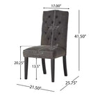 Lot de 2 chaises de salle à manger à dossier en forme de couronne - Christopher Knight Home