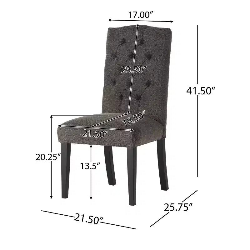Lot de 2 chaises de salle à manger à dossier en forme de couronne - Christopher Knight Home