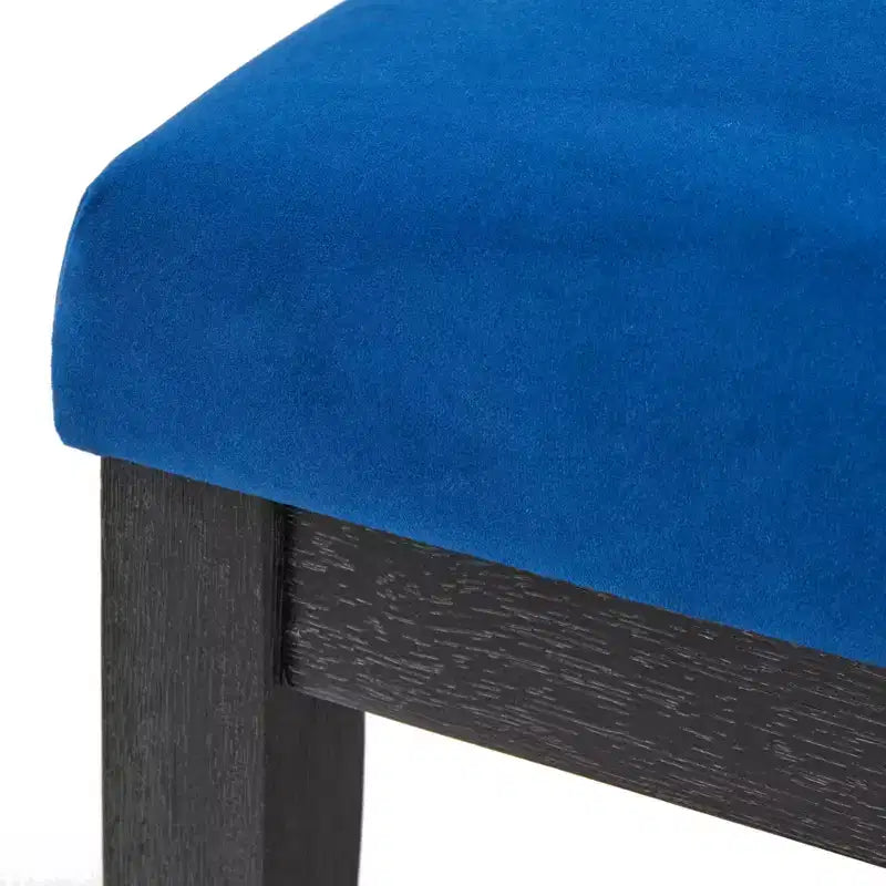 Buylateral Ensemble de 2 Chaises de Salle à Manger Rembourrées North Bay Velours Bleu Saphir