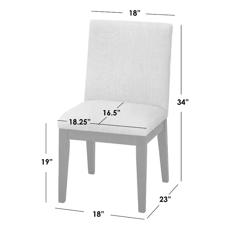 Buylateral Ensemble de 2 Chaises de Salle à Manger Rembourrées North Bay Velours Bleu Saphir