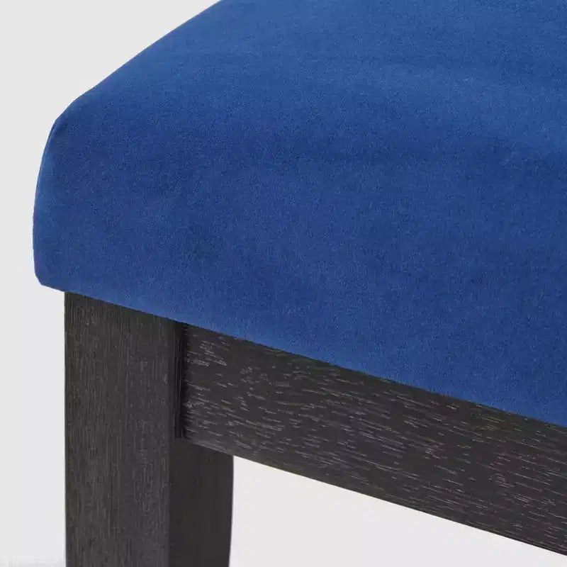 Buylateral Ensemble de 2 Chaises de Salle à Manger Rembourrées North Bay Velours Bleu Saphir