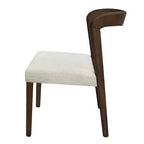 Lot de 2 chaises de salle à manger contemporaines Christopher Knight Home Ashton en bois d'hévéa rembourrées avec dossier incurvé ouvert, Noyer