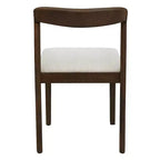 Lot de 2 chaises de salle à manger contemporaines Christopher Knight Home Ashton en bois d'hévéa rembourrées avec dossier incurvé ouvert, Noyer