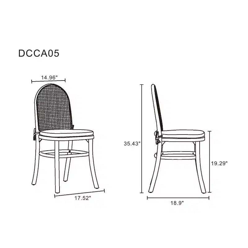Lot de 4 chaises de salle à manger Paragon : Rembourrées, cadre en frêne, aucun assemblage requis - Manhattan Comfort