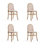 Lot de 4 chaises de salle à manger Paragon : Rembourrées, cadre en frêne, aucun assemblage requis - Manhattan Comfort