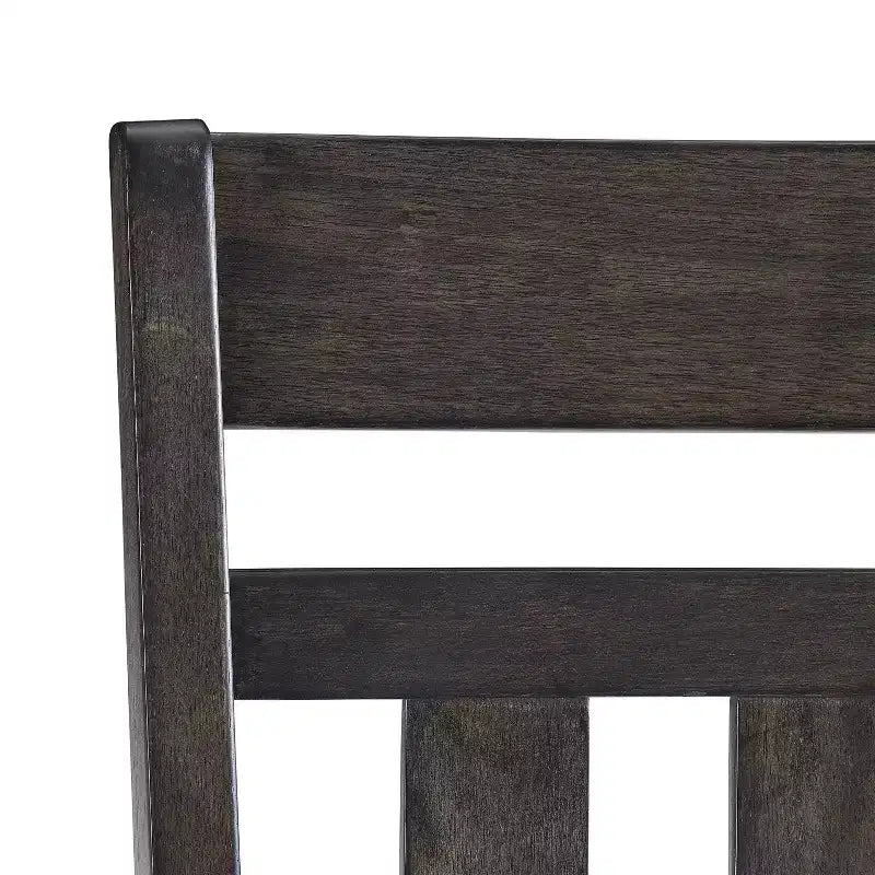 Crosley Hayden, ensemble de 4 chaises de salle à manger à dossier à lattes, ardoise/crème : Siège rembourré en lin, cadre en bois d'hévéa, capacité de 113 kg