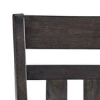Crosley Hayden, ensemble de 4 chaises de salle à manger à dossier à lattes, ardoise/crème : Siège rembourré en lin, cadre en bois d'hévéa, capacité de 113 kg