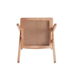 Lot de 2 chaises de salle à manger Hamlet avec accoudoirs Naturel - Manhattan Comfort : Style moderne du milieu du siècle, base en bois de frêne, dossier en rotin