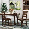24/7 Shop At Home Kopec Industrial Side Chairs Walnut: Set of 2, Rounded Back Rest