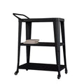 3 Tiered Harold Industrial Dining Cart with Wheels and Storage - AC Pacific: Stainless Steel, Space-Saving Design