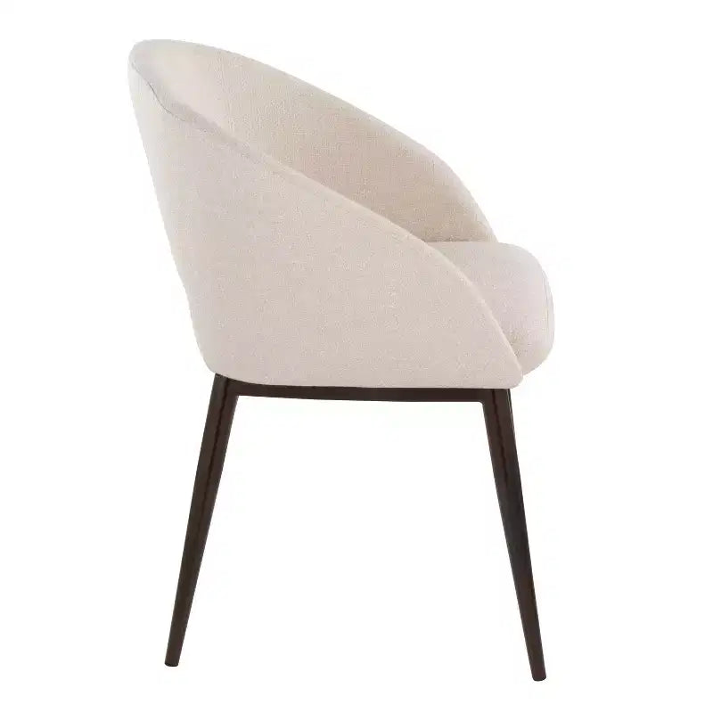 LumiSource Renee Noise Fauteuil en tissu air Cuivre Métal/Crème