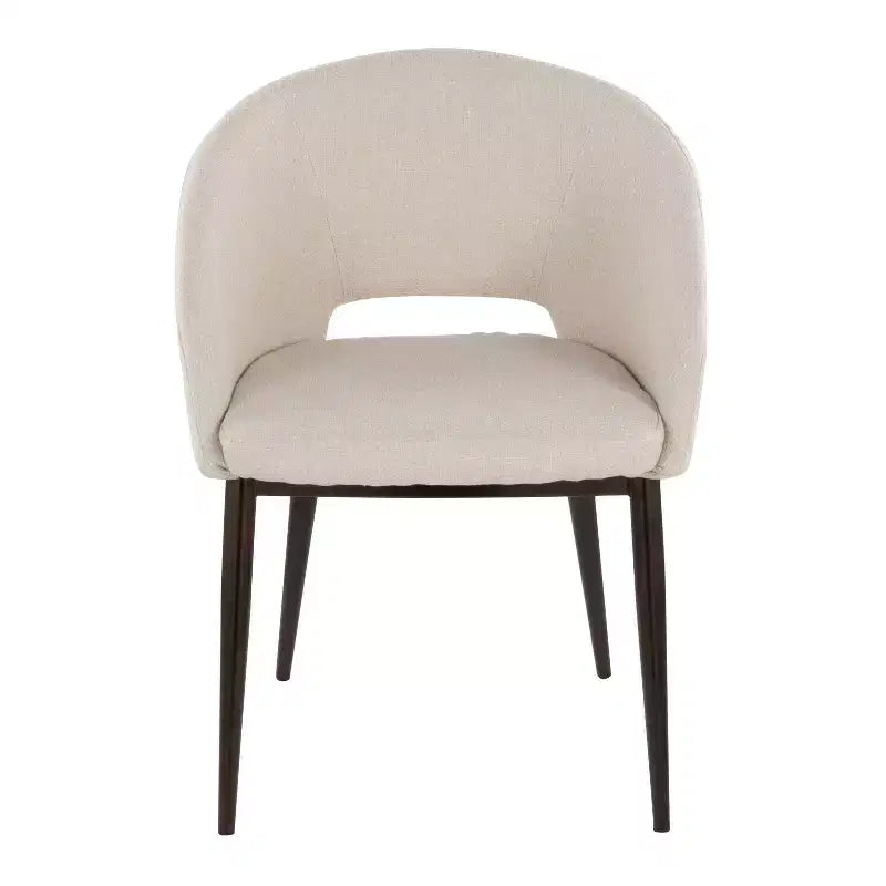 LumiSource Renee Noise Fauteuil en tissu air Cuivre Métal/Crème