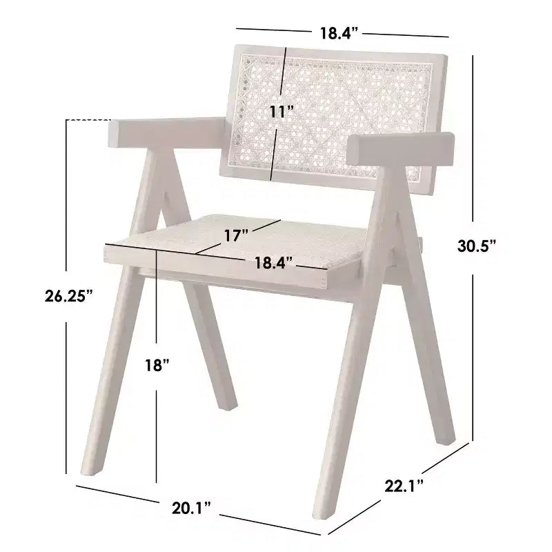 Ensemble de salle à manger moderne 7 pièces Valentina Buylateral 1 table 4 chaises 2 fauteuils Noyer clair