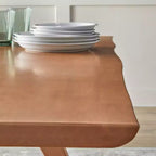 Ensemble de salle à manger moderne 7 pièces Valentina Buylateral 1 table 4 chaises 2 fauteuils Noyer clair