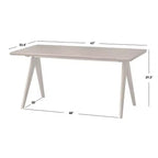 Ensemble de salle à manger moderne 7 pièces Valentina Buylateral 1 table 4 chaises 2 fauteuils Noyer clair