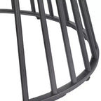 Lifestorey Ensemble repas Indra 5 pièces crème : plateau imitation marbre, piètement en métal noir