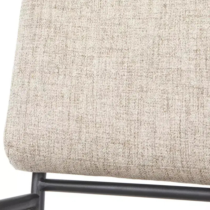 Lifestorey Ensemble repas Indra 5 pièces crème : plateau imitation marbre, piètement en métal noir