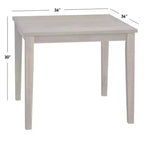 Table à manger carrée de style transitionnel Lifestorey Carmen 91,4 cm Beige